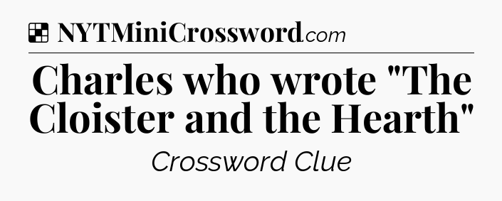 Solution: Charles who wrote 