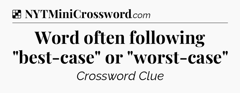Solution: Word often following 