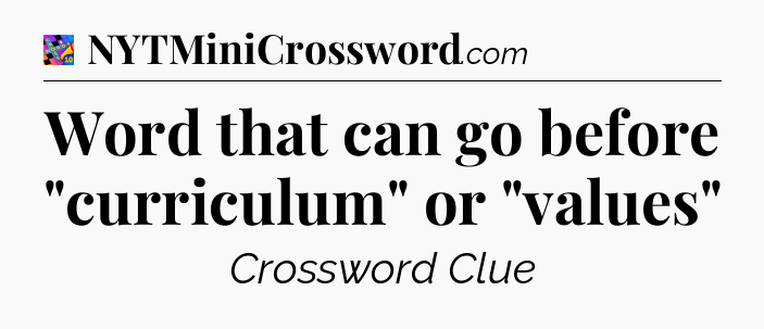 Word that can go before 