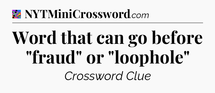 Word that can go before 