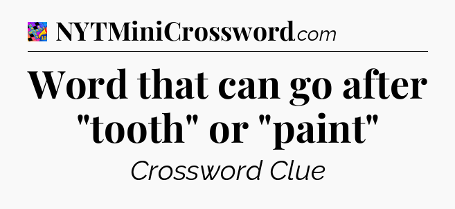 Word that can go after 