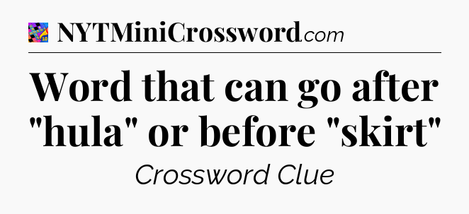 Word that can go after 