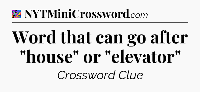 Word that can go after 