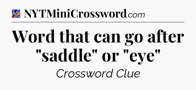 Word that can go after 