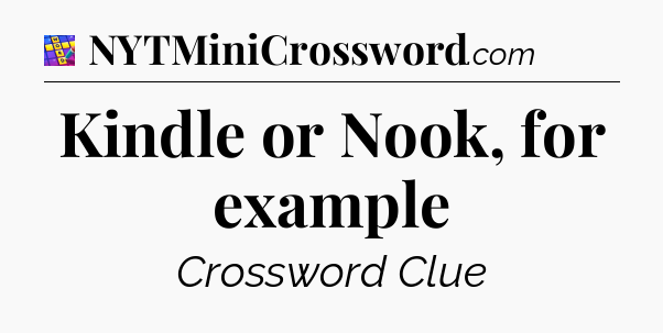 Kindle or Nook, for example Codycross