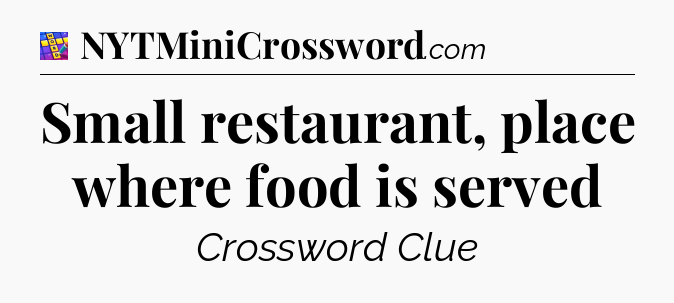 Small restaurant, place where food is served Codycross