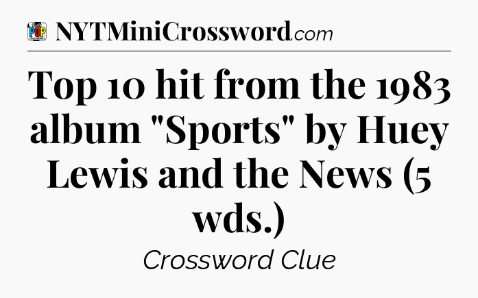 Top 10 hit from the 1983 album 