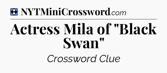 Solution: Actress Mila of 