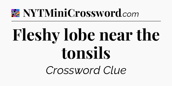 Fleshy lobe near the tonsils Crossword Clue