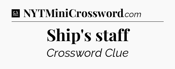 Ship's staff - LA Times Crossword