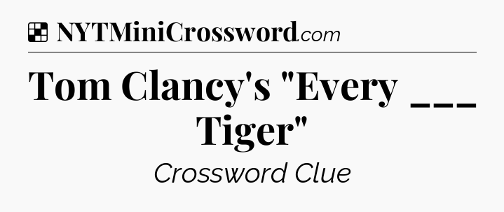 Solution: Tom Clancy's 