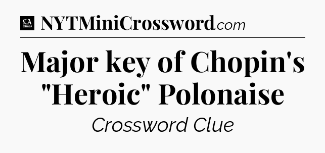 Major key of Chopin's 