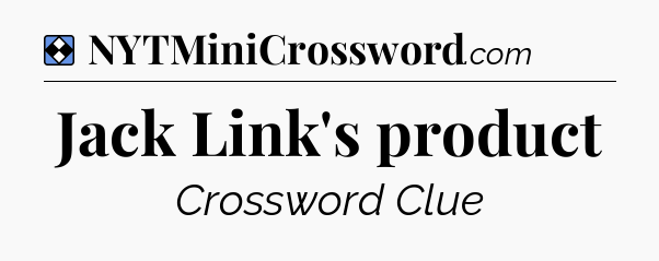 Solution: Jack Link's product - NYT Mini Crossword