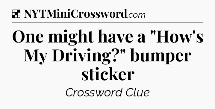 Solution: One might have a 