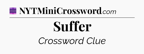 Suffer - Thomas Joseph Crossword