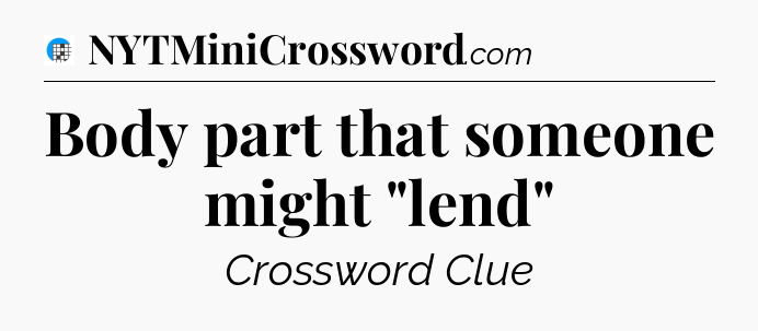 Body part that someone might 