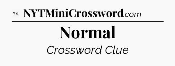 Normal - WSJ Crossword