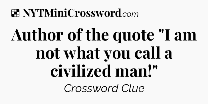 Solution: Author of the quote 