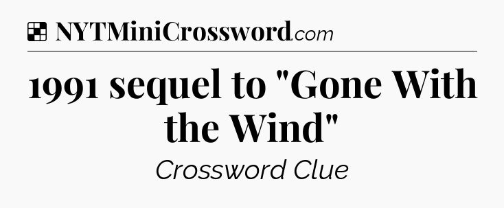 Solution: 1991 sequel to 