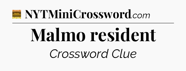 Malmo resident - Eugene Sheffer Crossword