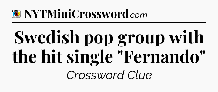 Swedish pop group with the hit single 