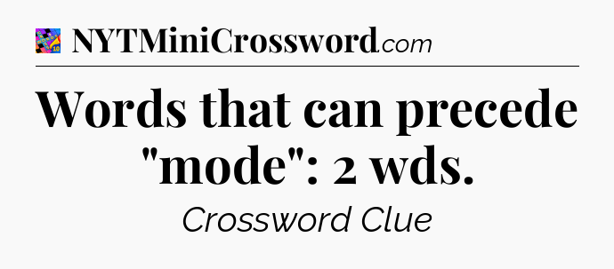 Words that can precede 