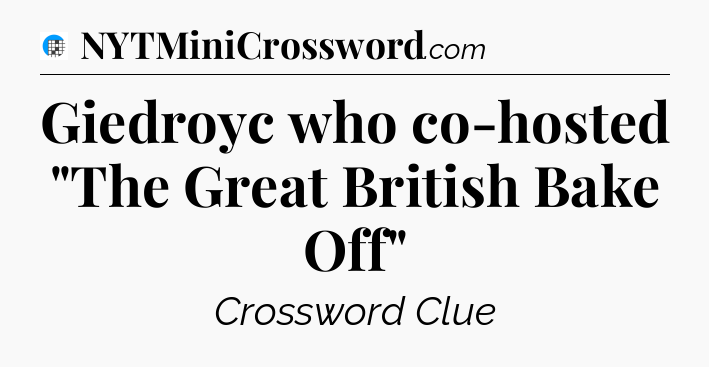 Giedroyc who co-hosted 