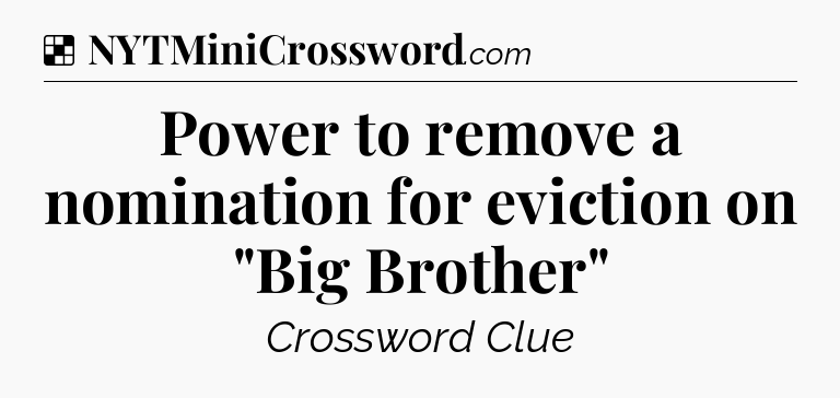 Power to remove a nomination for eviction on 