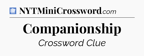 Companionship Puzzle Page Crossword Clue