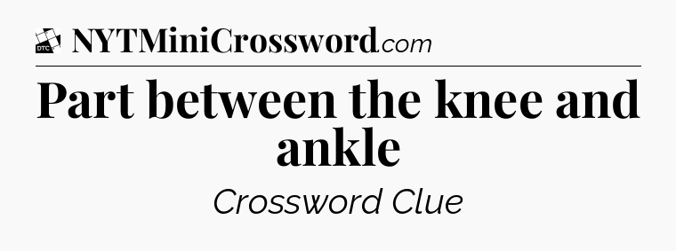 Part between the knee and ankle - Daily Themed Classic Crossword