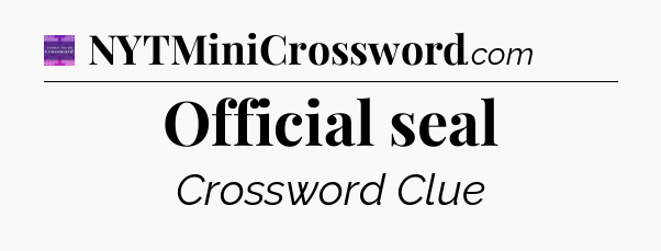 Official seal - Thomas Joseph Crossword