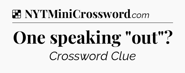 Solution: One speaking 