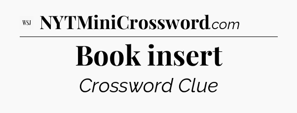 Book insert - WSJ Crossword