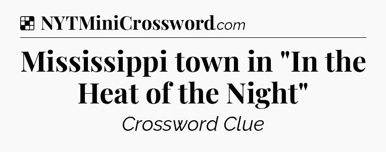 Solution: Mississippi town in 