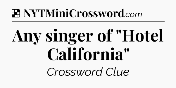 Solution: Any singer of 