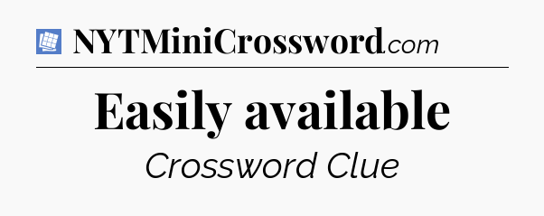 Easily available Puzzle Page Crossword Clue
