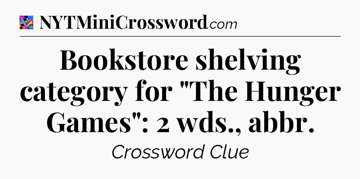 Bookstore shelving category for 