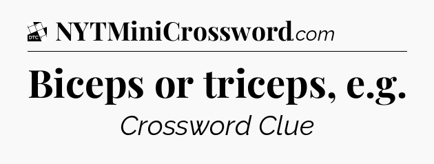 Biceps or triceps, e.g - Daily Themed Classic Crossword