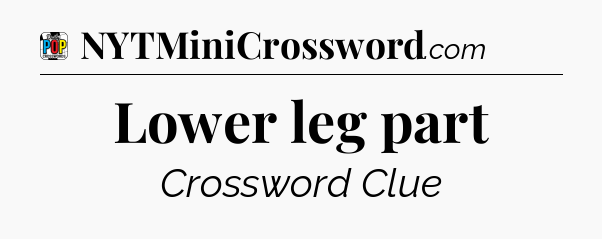 Lower leg part Crossword Clue