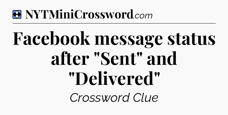 Solution: Facebook message status after 