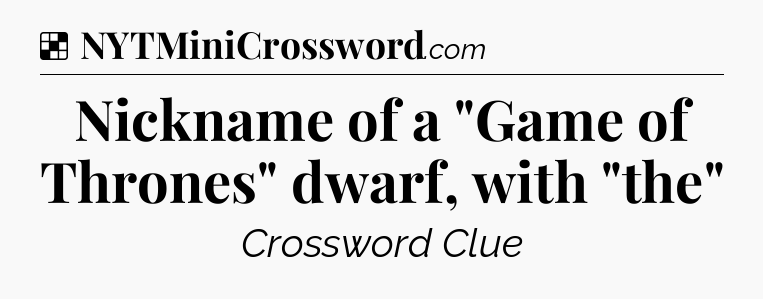 Solution: Nickname of a 