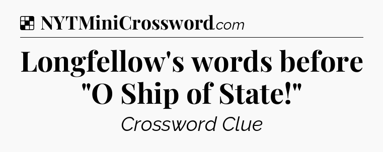 Solution: Longfellow's words before 