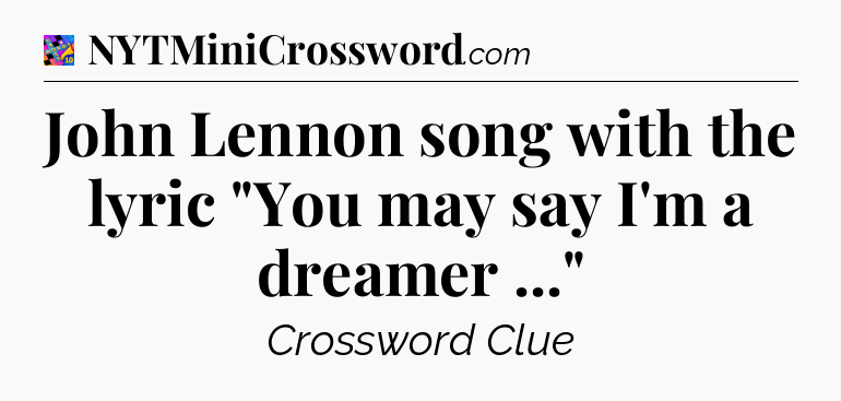 John Lennon song with the lyric 