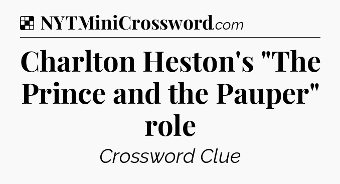 Solution: Charlton Heston's 