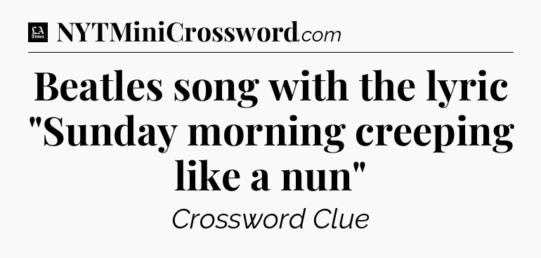 Beatles song with the lyric 