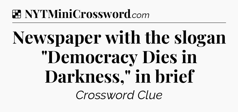 Solution: Newspaper with the slogan 