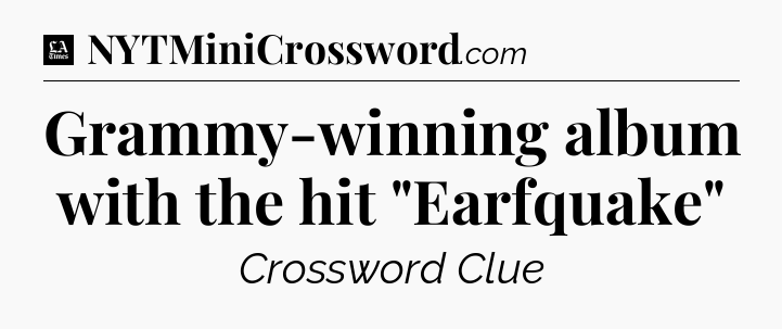 Grammy-winning album with the hit 