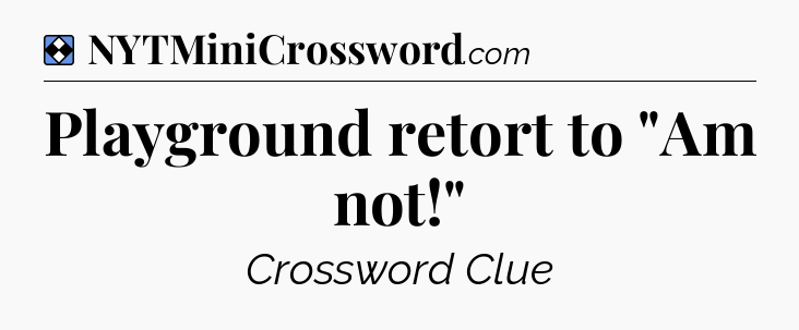 Solution: Playground retort to 