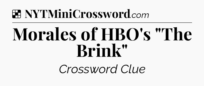 Solution: Morales of HBO's 