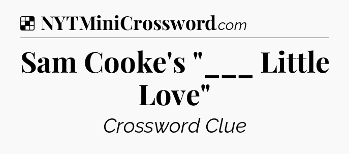 Solution: Sam Cooke's 
